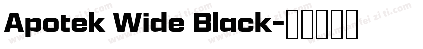 Apotek Wide Black字体转换